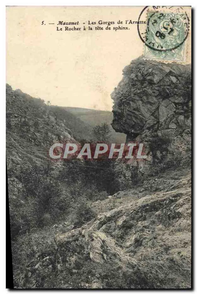 Mazamet — Die Schluchten der Arnette — Der Felsen am Kopf des Sphinx - Vorderseite