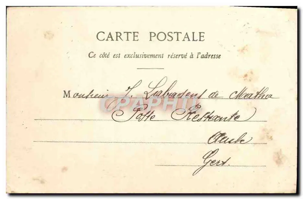 Hospice du Lautaret — 2075 m d'alt. — L. Pons, éditeur, Grenoble - Verso