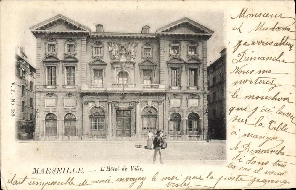 Marseille — L'Hôtel de Ville — V.P. No. 289 - Frente