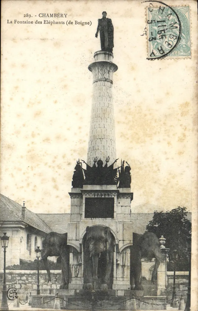 Chambéry — Die Elefantenbrunnen (de Boigne) — Verlag C. R. (n° 289) - Vorderseite