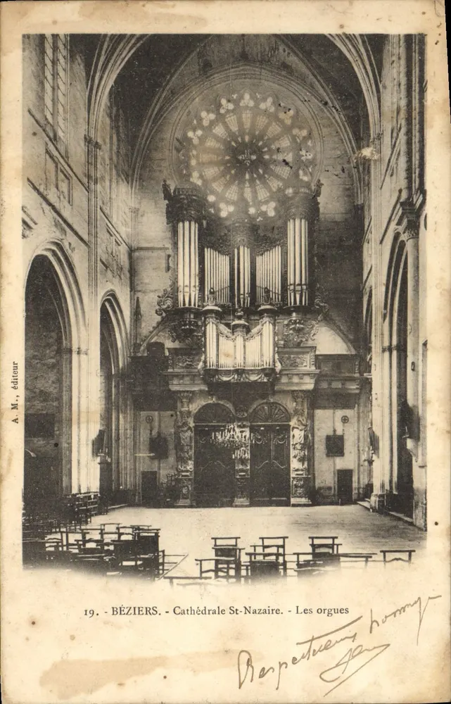 Béziers - Kathedrale St-Nazaire - Die Orgeln — A. M., Verleger, Nr. 19 - Vorderseite