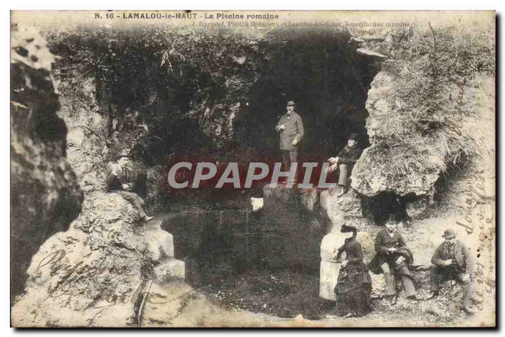 Lamalou-le-Haut — Die römische Schwimmbecken — J. Barnaud, Fotografie in Lamalou-le-Haut, Dép. Hérault - Vorderseite