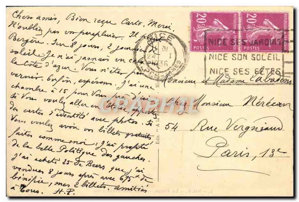 NICE - La Plage - Quai des États-Unis — Grand Hôtel Murmure - Reverso