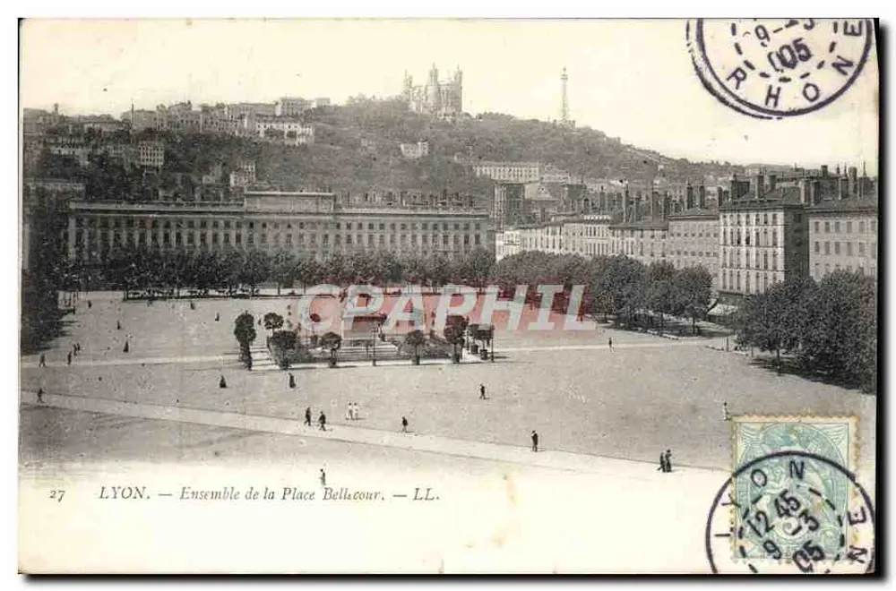 LYON — Ensemble de la Place Bellecour — LL. — LL. (éditeur) - Frente
