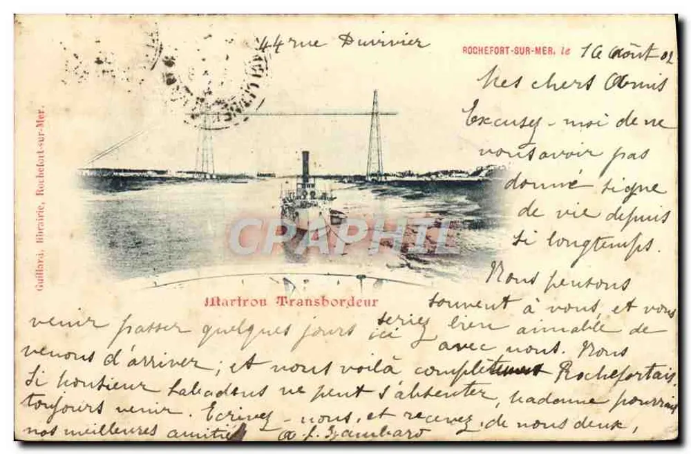 Martrou Transbordeur — Rochefort-sur-Mer — Editor Guiffard, Bureaix - Anverso
