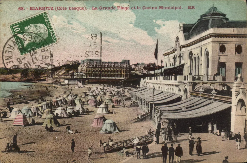 Biarriz (Côte basque) — La Grande Plage und das Municipale Casino — BR - Vorderseite