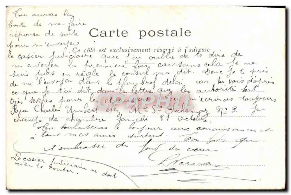 Saída do Rio Rhône em Genebra - Ponte do Mont-Blanc — ATAR, n°17 - Verso