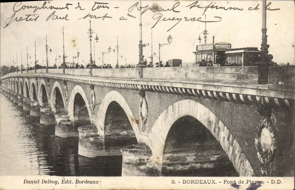 Bordeaux — Ponte de Pierre — Daniel Delboy, Édit. Bordeaux - Frente