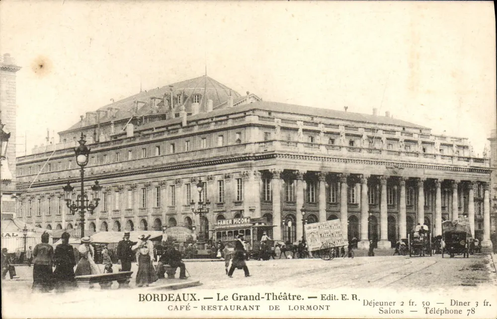 Bordeaux — O Grand-Théâtre — Edit. E. R. - Frente