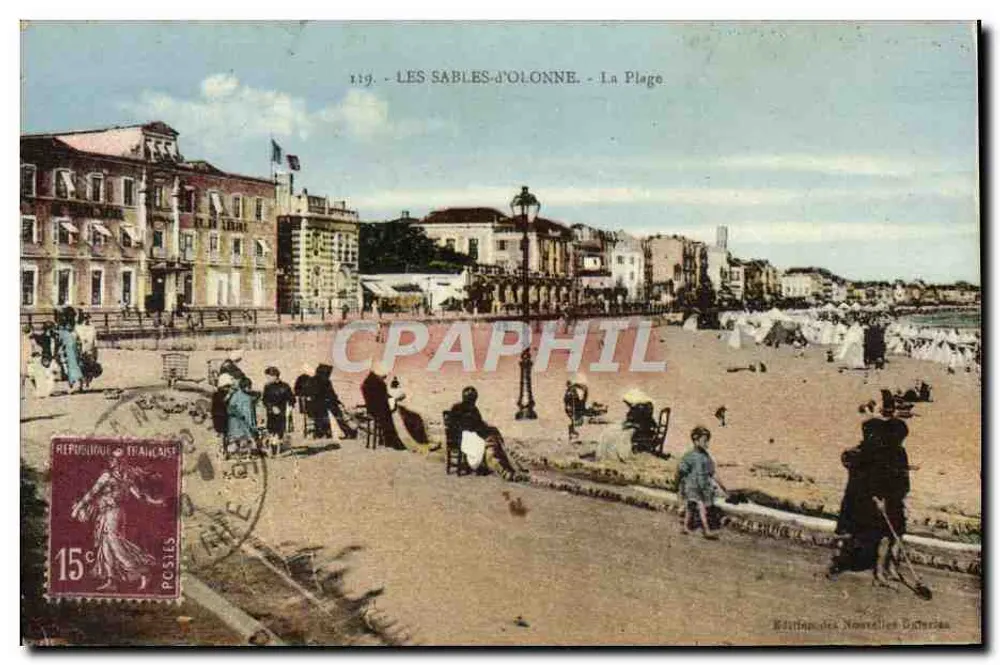 Les Sables-d'Olonne - A Praia — Edição das Novas Galerias, n° 119 - Frente