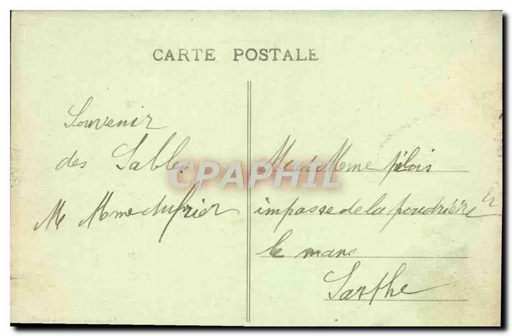 Les Sables-d'Olonne - A Praia — Edição das Novas Galerias, n° 119 - Verso