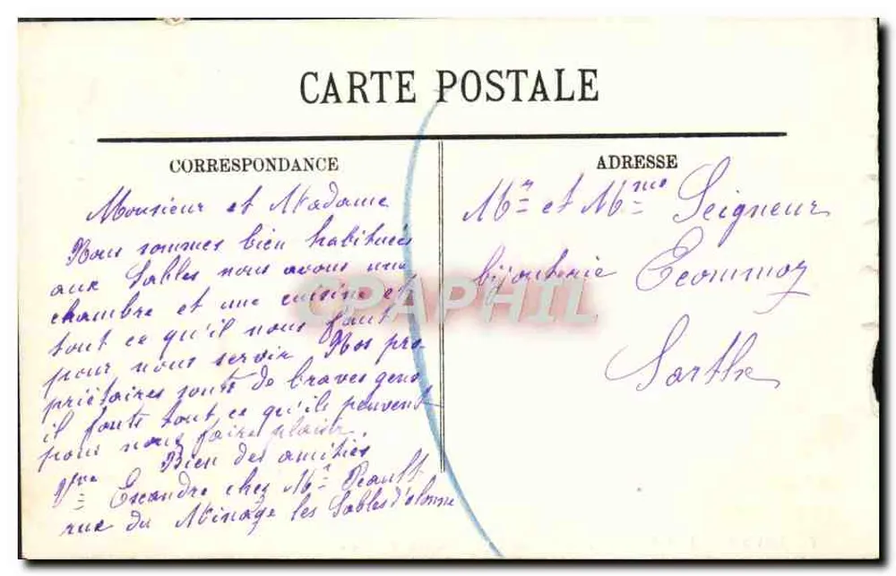 Les Sables-d'Olonne — Der Hafen von der Chaume aus gesehen — LL. n°38 - Rückseite