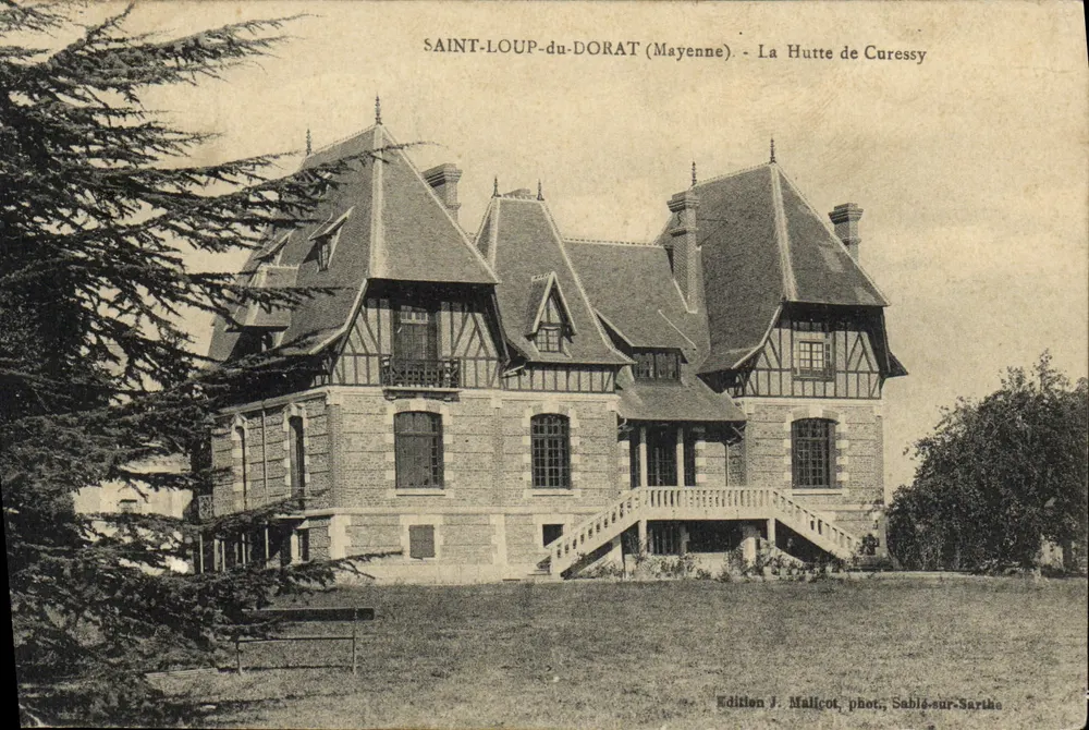 Saint-Loup-du-Dorat (Mayenne) — La Hutte de Curessey — Édition J. Mallcot, phot. Sablé-sur-Sarthe - Vorderseite