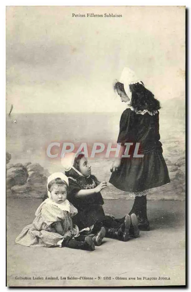 Pequenas Meninas de Sablais — Les Sables-d'Olonne — Coleção Lucien Amand, N° 1352 - Frente