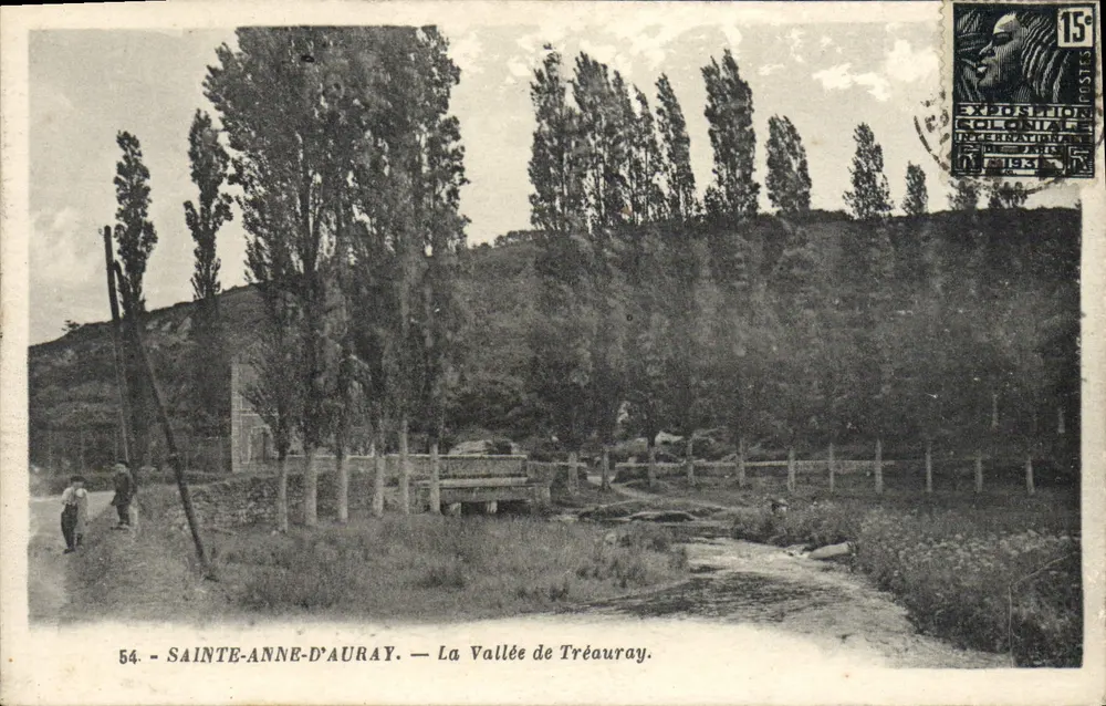 Sainte-Anne-d'Auray — A Vale de Tréauray — Editor G. Artaud, Nantes, n°54 - Frente