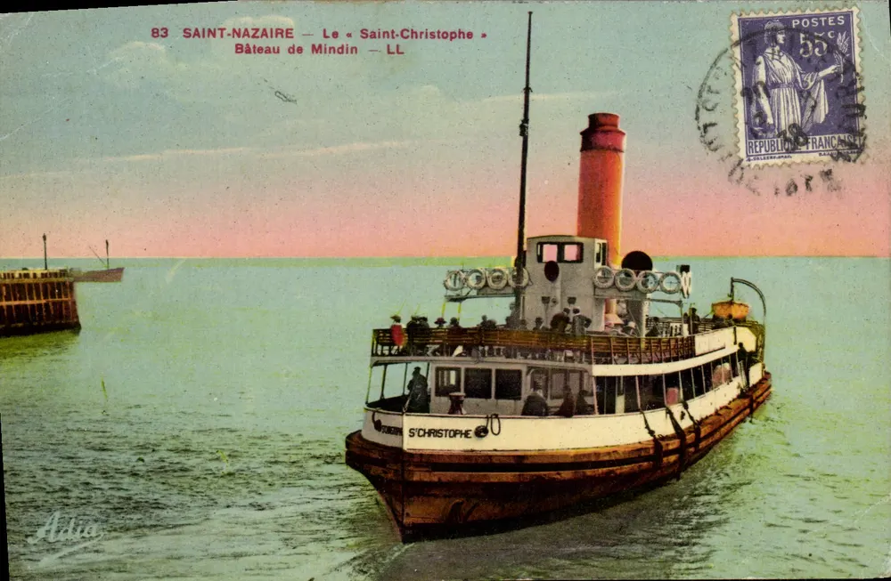 Saint-Nazaire — Der « Saint-Christophe » — Dampfschiff von Mindin — LL — Adia - Vorderseite