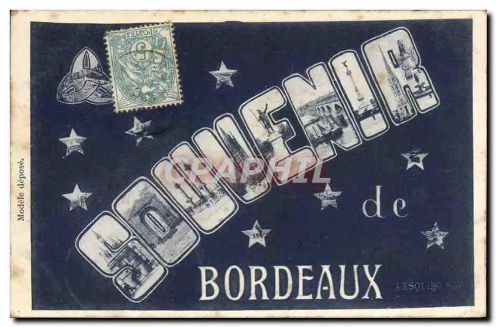 Bordeaux — Lembrete de Bordeaux — Editor Esquirol - Frente