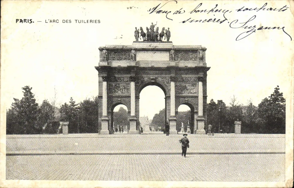 Paryż — Arc de Triomphe des Tuileries — wydawca nieznany, numer serii nieczytelny - Awers