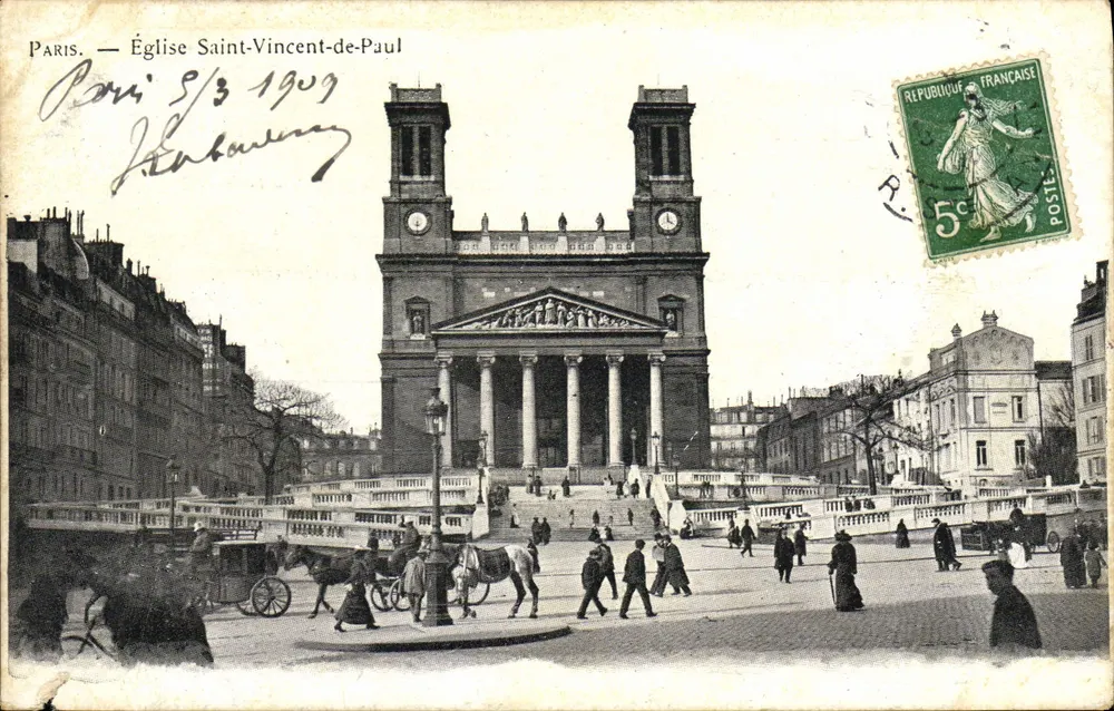 París — Iglesia de San Vicente de Paúl — editor no visible - Anverso