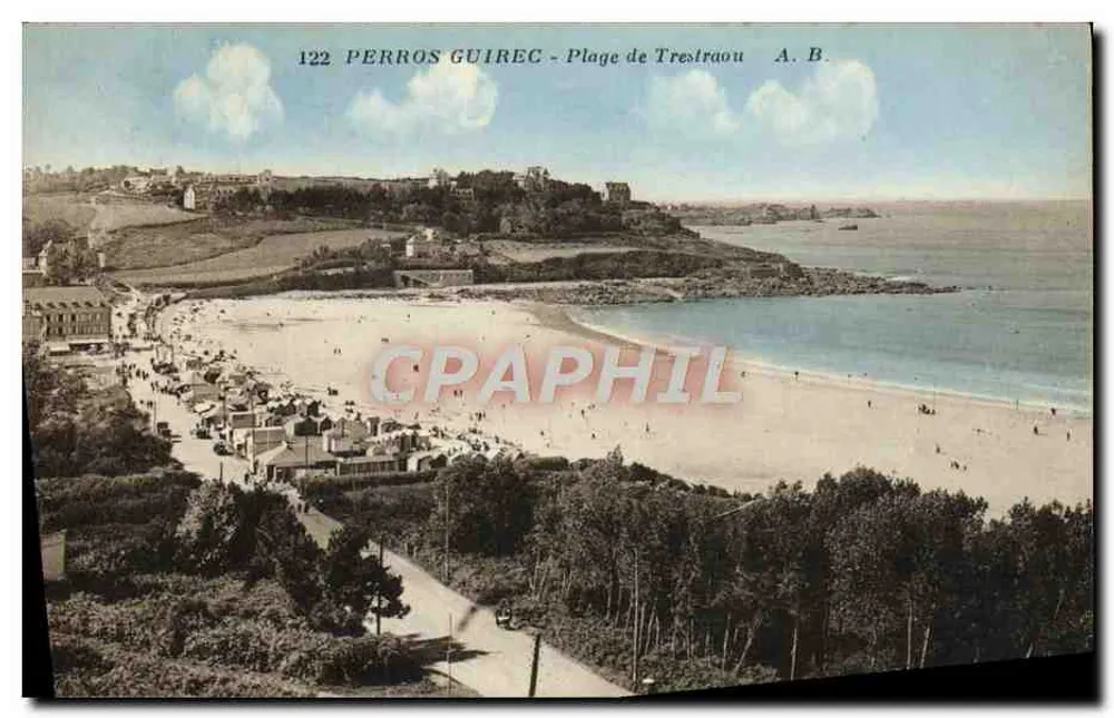 Perros-Guirec - Praia de Trestraou — A. B. — n° 122 - Frente