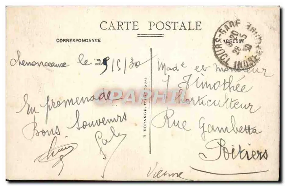 Chenonceaux (Loire-et-Loire) — As Três Graças, de Van Loo — R. D. editor - Verso