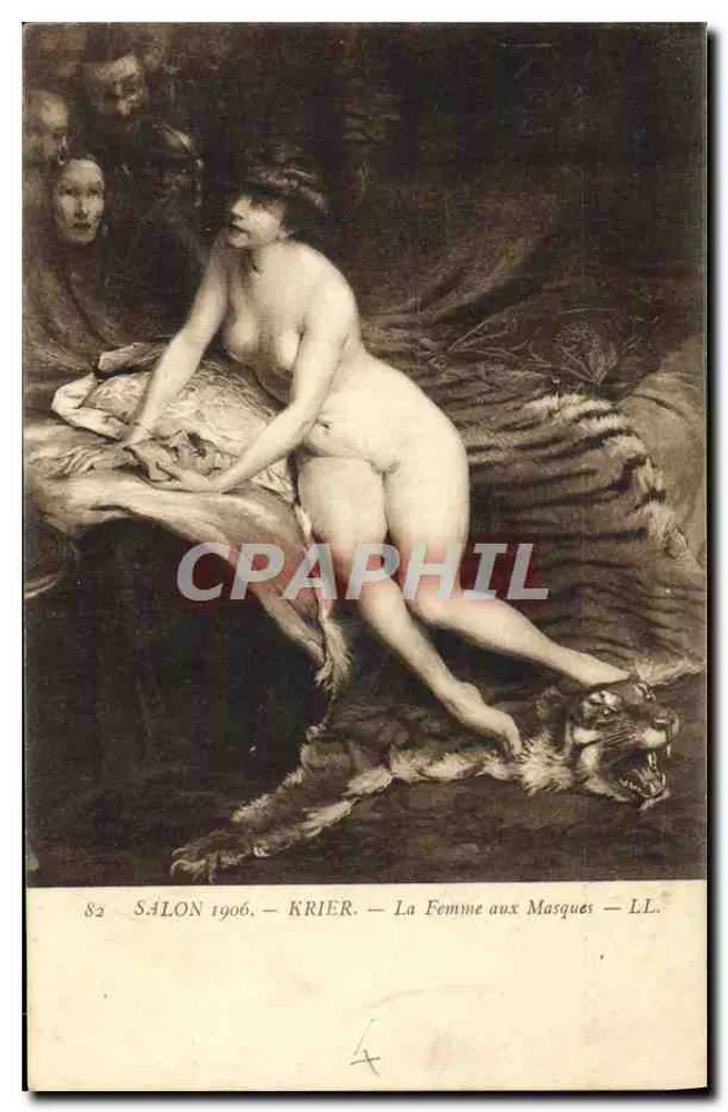 Die Frau mit den Masken — Salon 1906 — Krier — LL. - Vorderseite