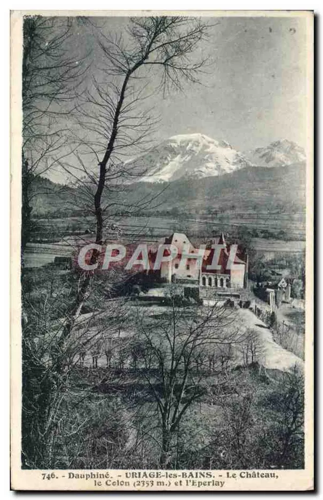 Uriage-les-Bains — Das Schloss, der Colom (2353 m.) und der Eperlay — 746 - Vorderseite
