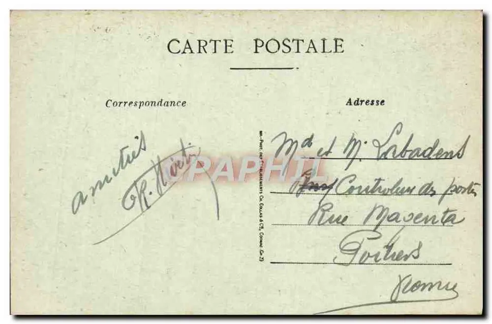 Lager LA COURTINE (Creuse) — Gebäude, 4. Brigade — Verleger Lacroix - Rückseite