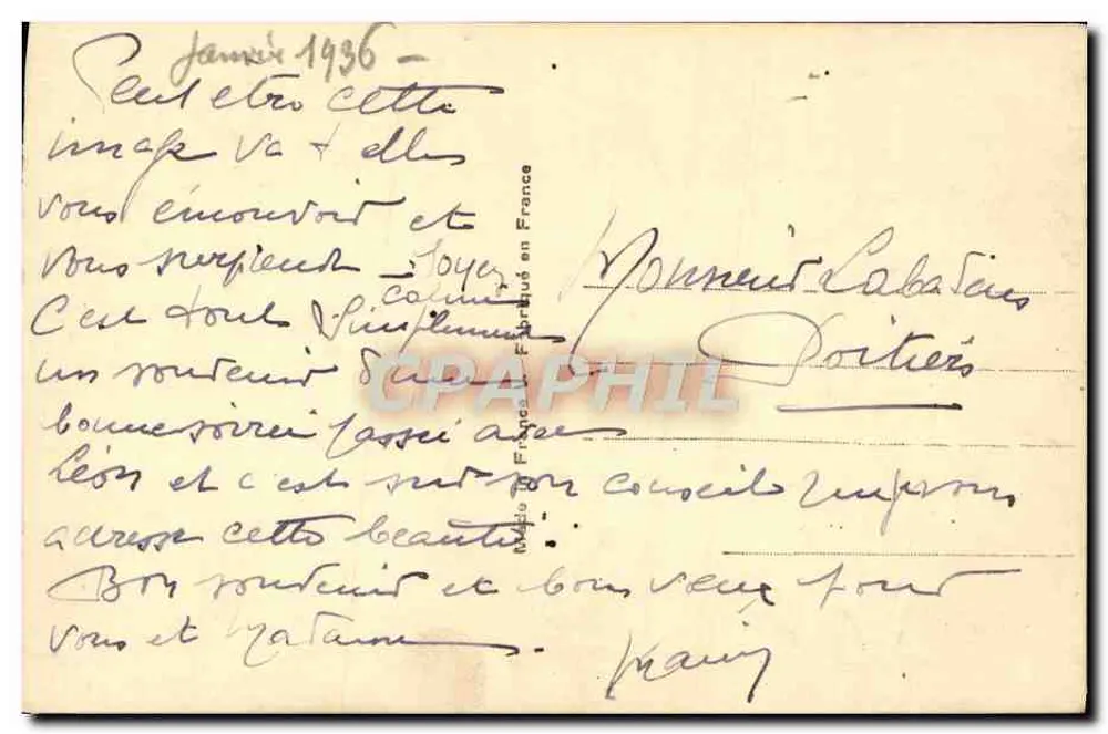 Orientalische Tänzerin — Kabarett-Szene — Verlag S. & C. Nr. 6026 - Rückseite