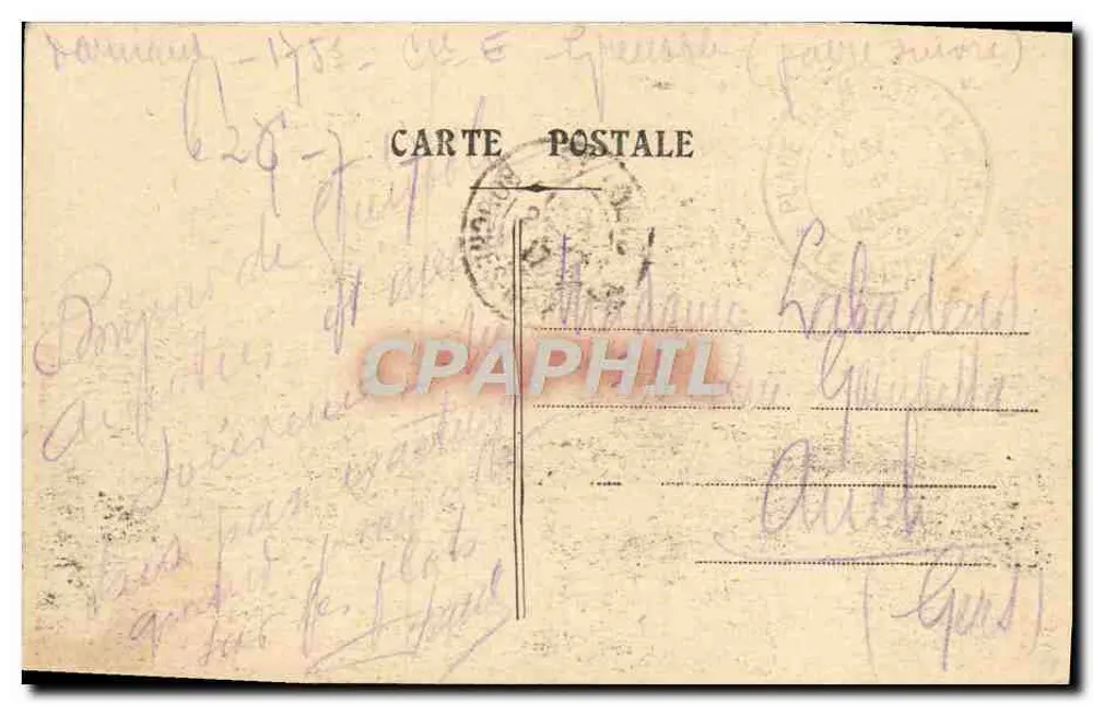 Marseille — Entrada do Forte — Carte postale - Verso
