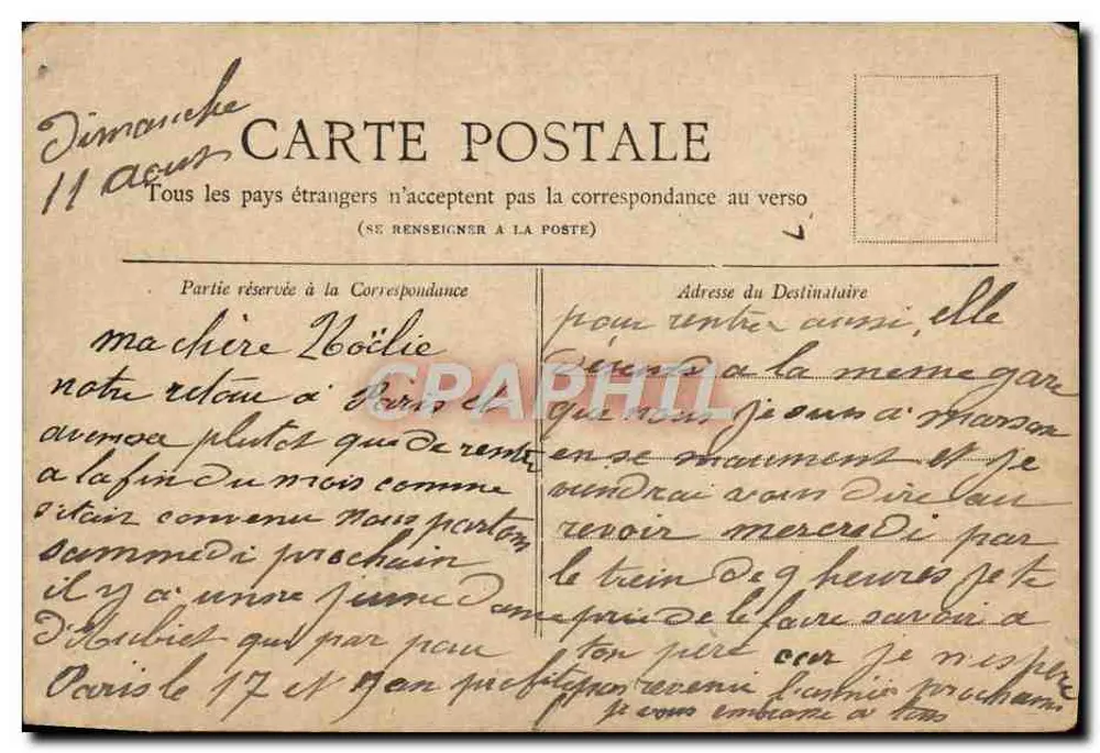 Paris — O Square e o Museu de Cluny — Coleção Petit Journal - Verso