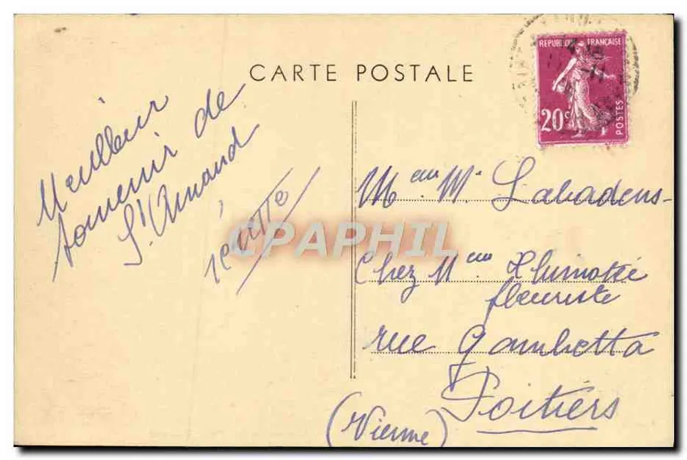 Saint-Amand (Cher) — La Marmande sul Ponte Pasquet — Fot. Combier - Verso