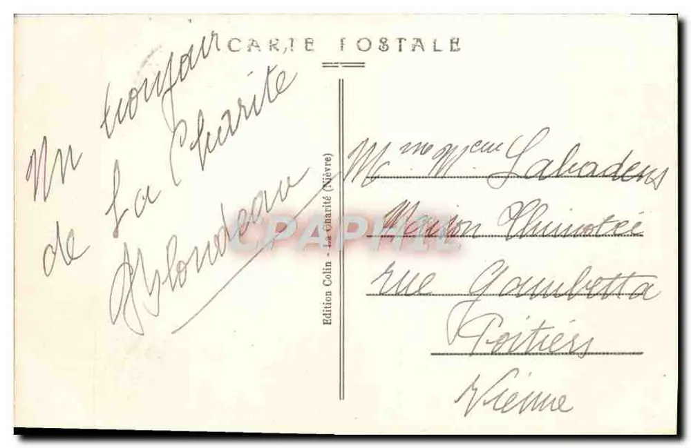 LA CHARITÉ-sur-LOIRE (Nièvre) — Ruinen alter Befestigungen — Édition Colin - Rückseite