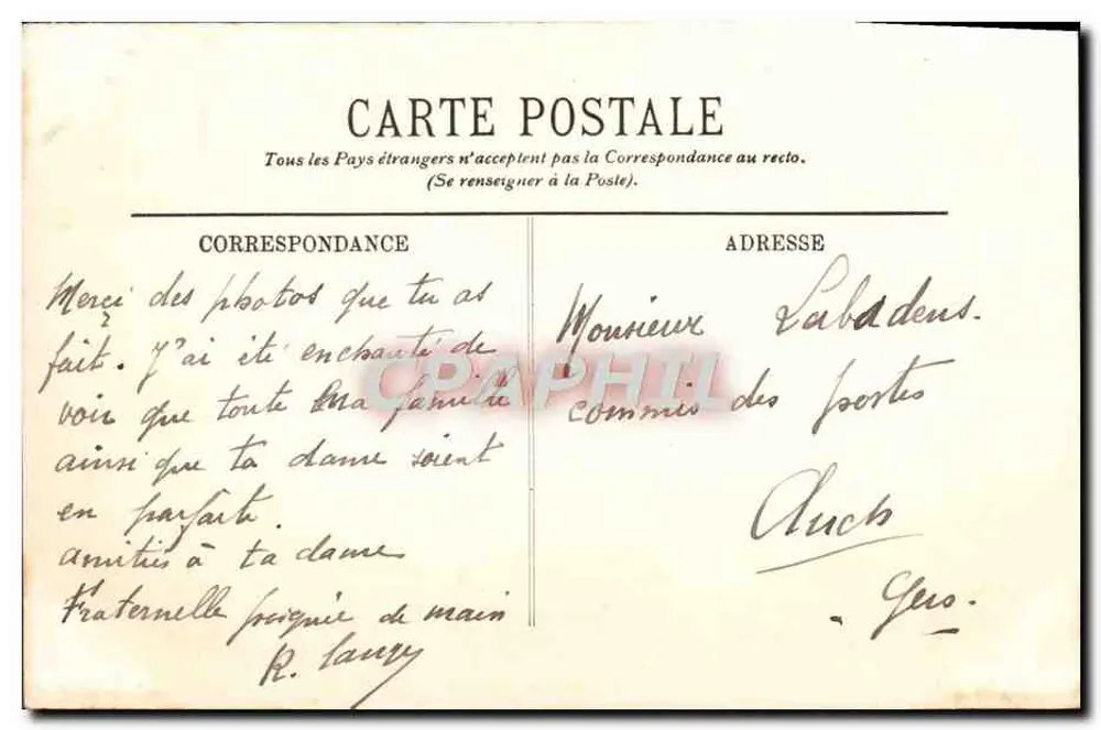 A Grande Oração (3ª fase) — SCÈNES ET TYPES — LL. — N° 6162 - Verso