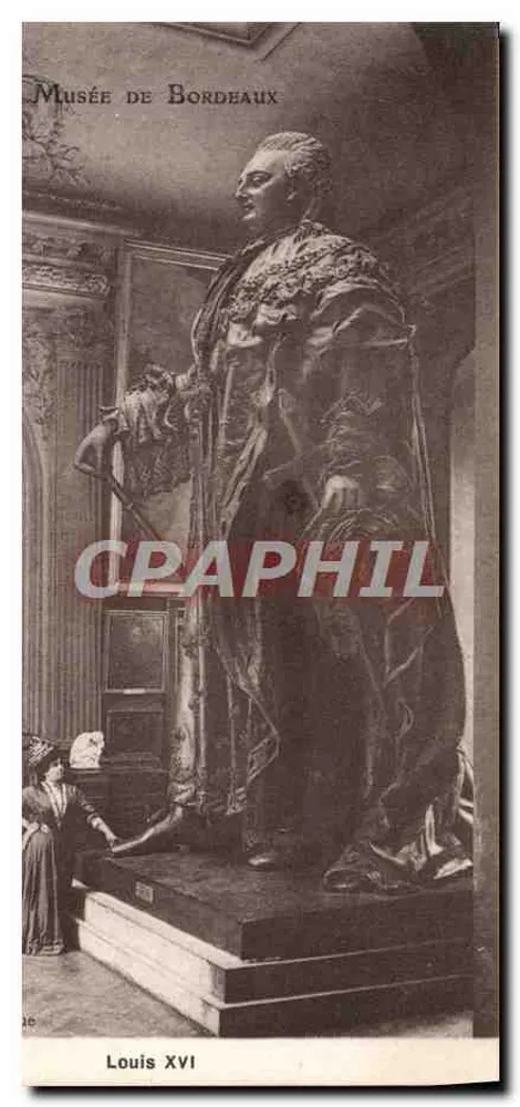 Estatua de Luís XVI — Museu de Bordeaux — editor não identificado - Frente