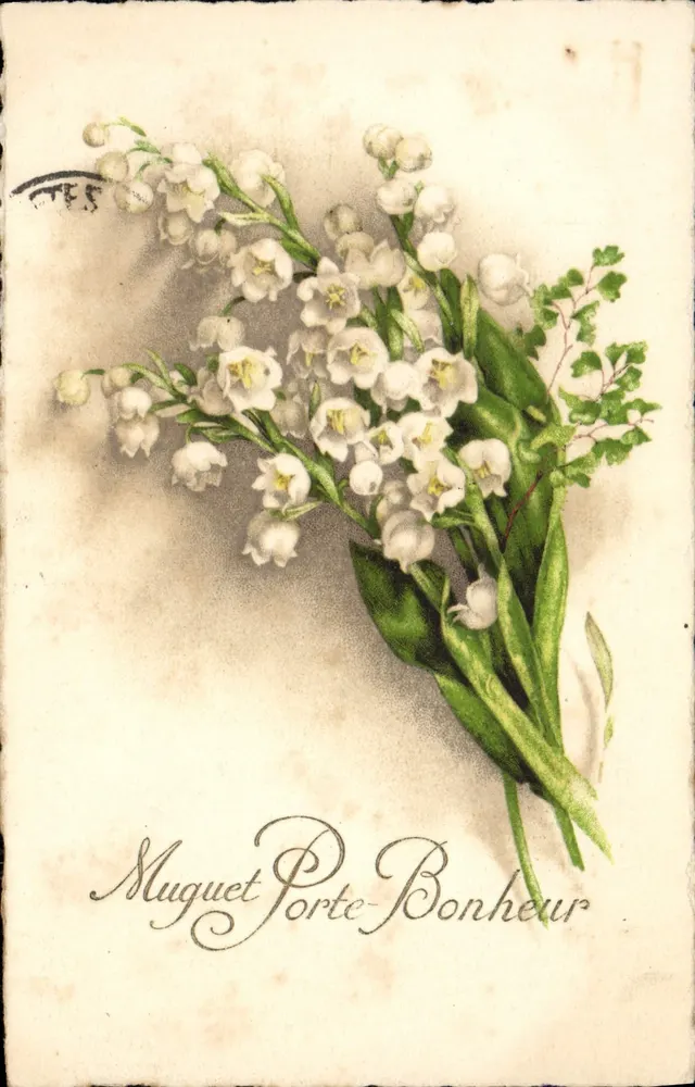 Muguet Porte-Bonheur — Lilien-Illustration — Verlag nicht sichtbar - Vorderseite