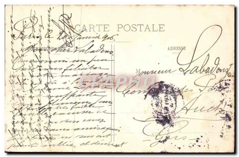 O Pequeno Palácio nos Campos-Élisée — Paris — editor não identificado - Verso