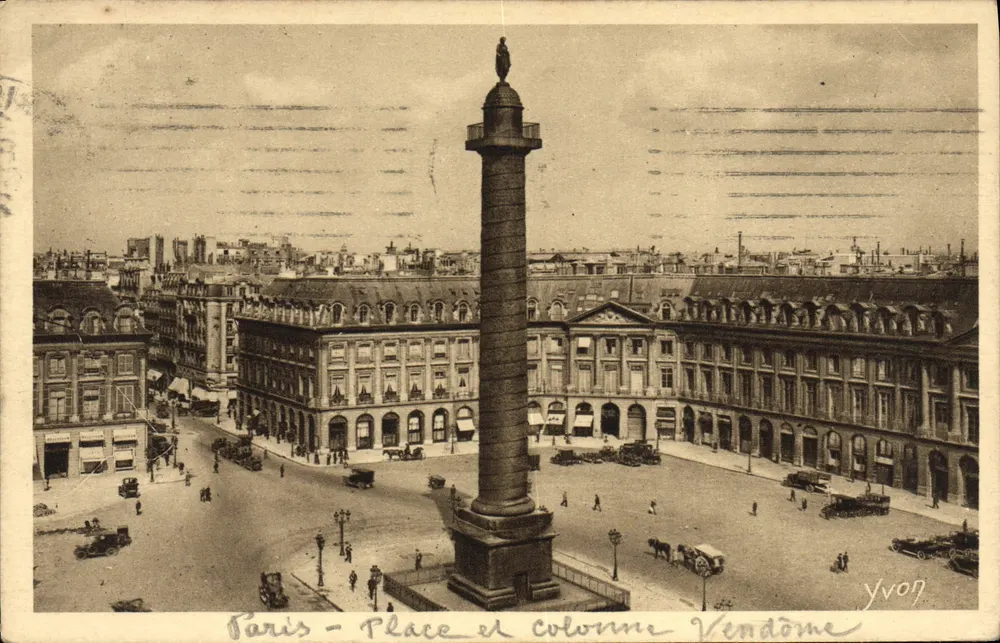 Paris - Praça e Coluna Vendôme — Yvfon, Série 6 - Frente