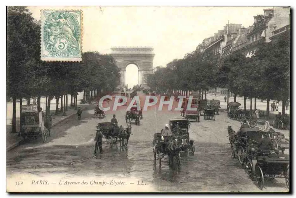 Paris — A Avenida dos Campos Elísios — LL, n°352 - Frente