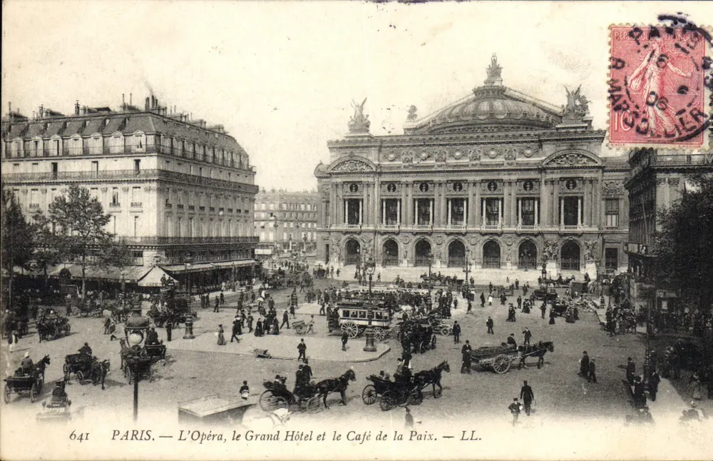 Paris — Das Opernhaus, das Grand Hotel und das Café de la Paix — LL. n°641 - Vorderseite