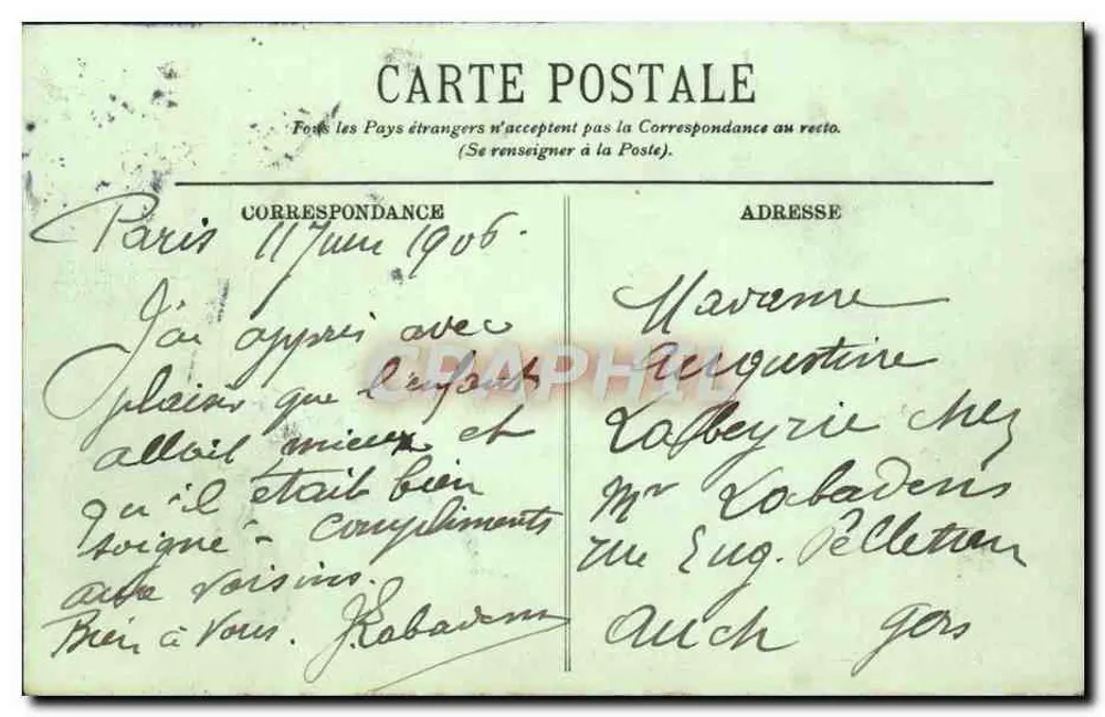 Paris — Das Opernhaus, das Grand Hotel und das Café de la Paix — LL. n°641 - Rückseite