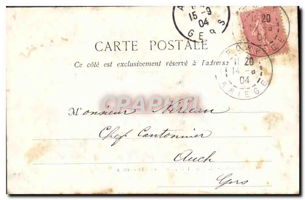 Ussat-les-Bains — Os Termas — editor desconhecido, número de série não visível - Verso