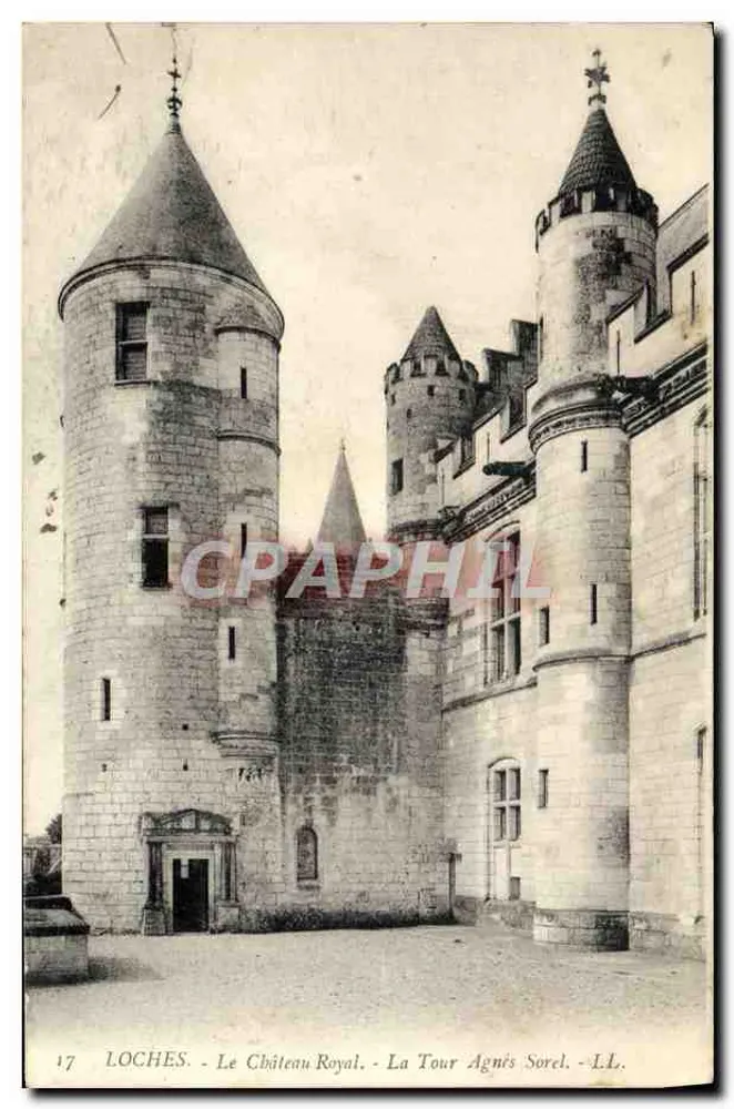 Loches - Schloss Royal - Turm Agnès Sorel - LL - Vorderseite