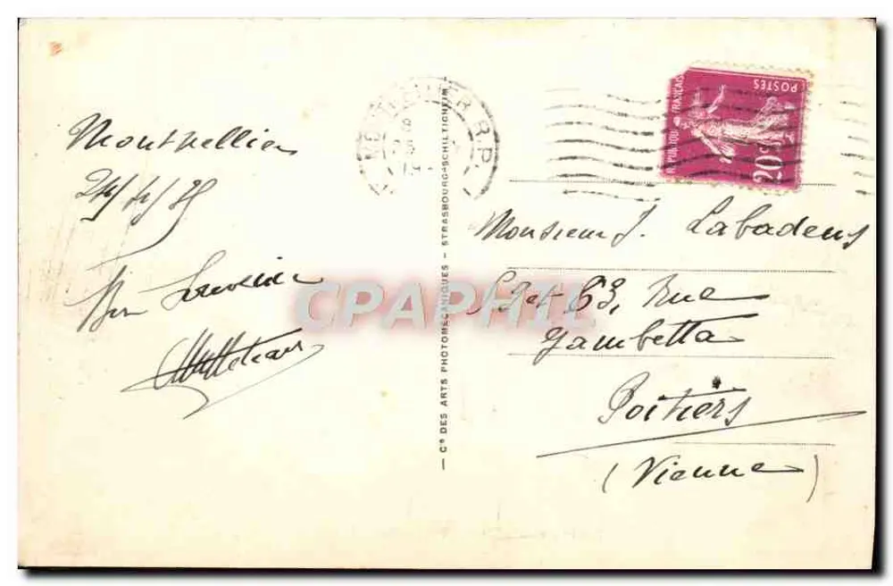 Montpellier — Praça da Comédia — LL. n°128 - Verso