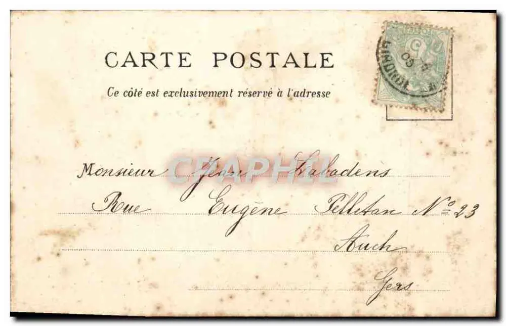 Bordeaux — Museum of Natural History im Public Garden — Verlag J. H. Bx. - Rückseite