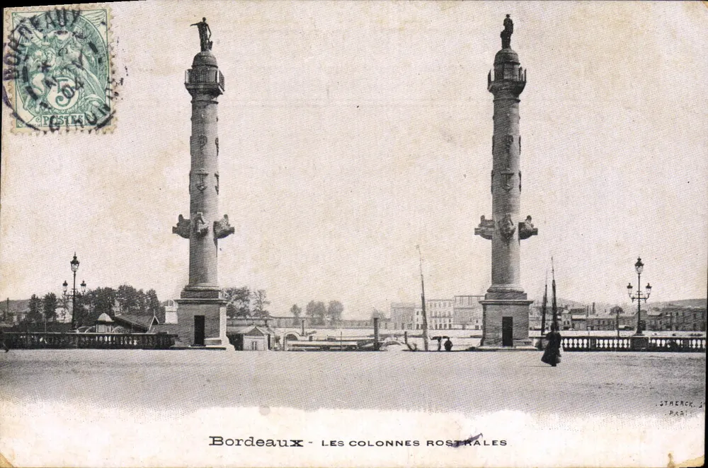 Bordeaux - Les Colonnes Rostrales - éditeur STRENCX, PARIS - Frente
