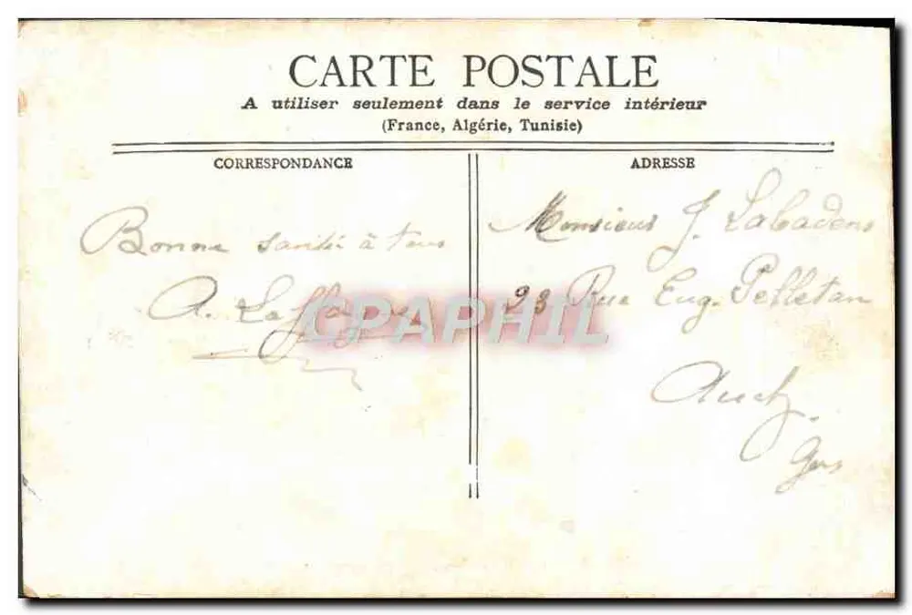 Bordeaux - Les Colonnes Rostrales - éditeur STRENCX, PARIS - Verso