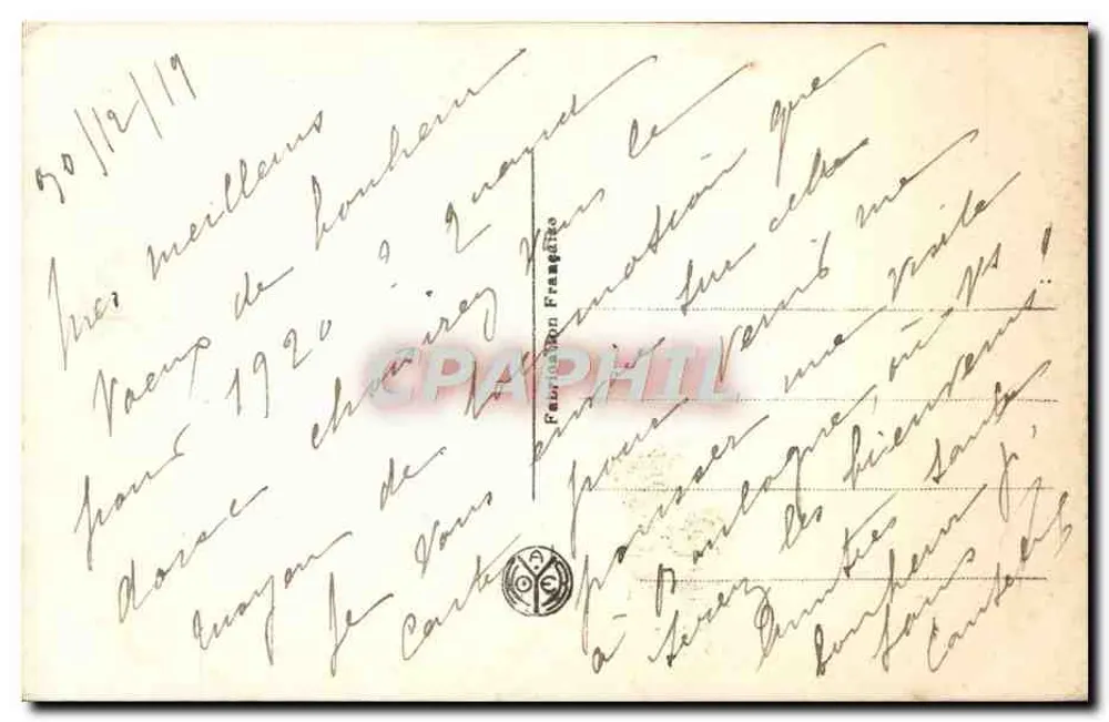 Der Vergangenheit und die Gegenwart — Frohe Neujahr — Verlag A.N. Paris, Nr. 265 - Rückseite