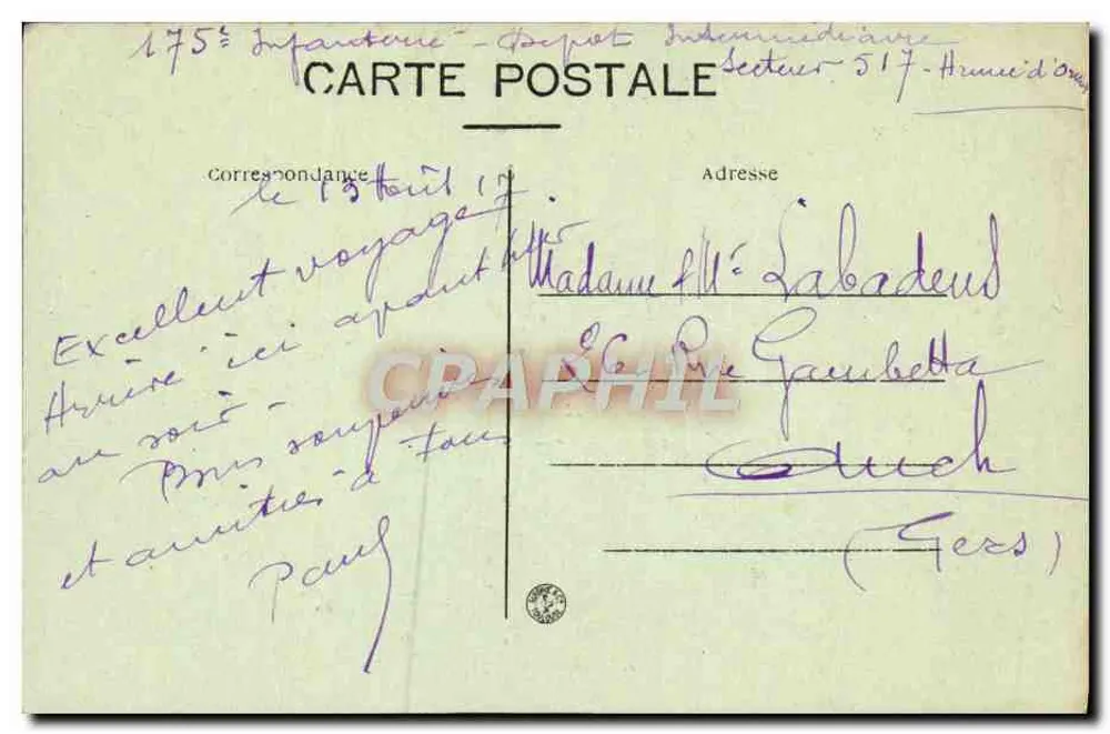 Salónica — El muelle de la Victoria — Edit. Rollet, Lyon, n° 115 - Reverso