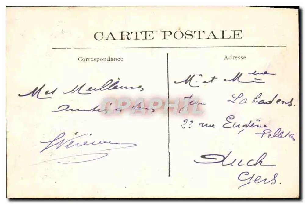 O Curá de Pontoise — cena humorística em uma igreja — editor Abeille Asnières, n°1 - Verso